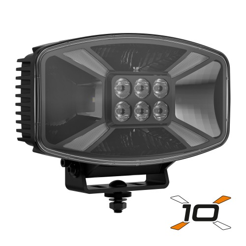 FARO LARGO ALCANCE LED 10" 140W 12/24V + LUZ POSICIÓN DUAL BLANCO/AMBAR Y LUZ DE ADVERTENCIA DESTELLANTE SUITRON X10 ST1212R